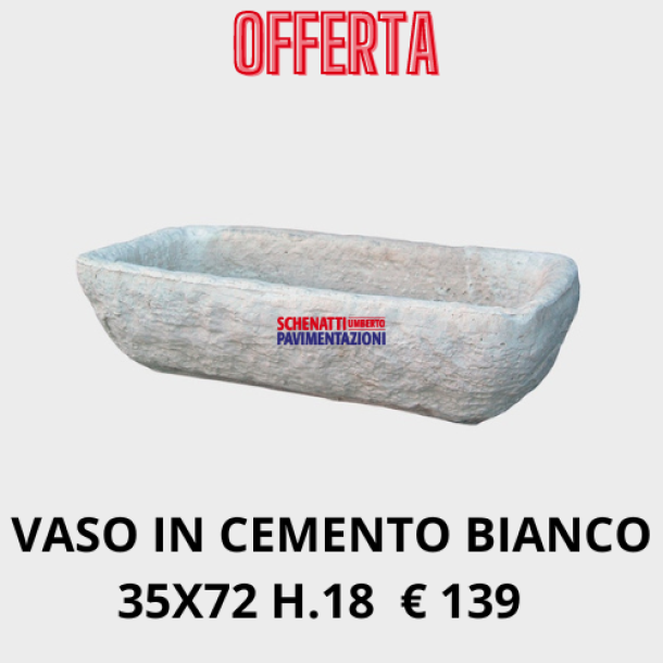 vaso in cemento bianco 35x72 h. 18 € 139